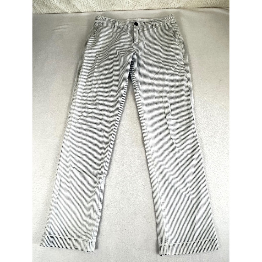 Gap Womens Girlfriend Chino Pants Indigo Blue White Stripe Size 4 S/446341-00